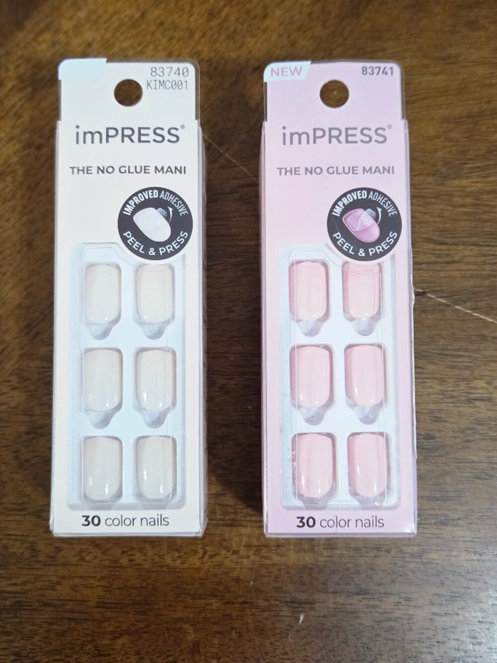 imPRESS Press-On Nails No Glue Mani 30 Nails Peel & Press New (2 sets)